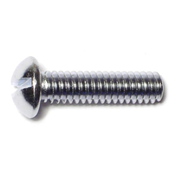 Midwest Fastener 1/4"-20 x 1 in Slotted Round Machine Screw, Chrome Plated Steel, 24 PK 61536 - main